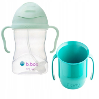 Doidy pohár na učenie sa piť 200 ml fialový + B.Box Sippy pohár fialový 240 ml